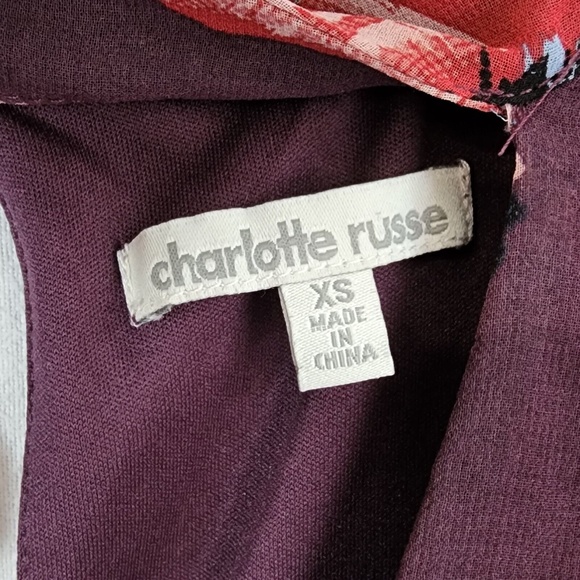 Charlotte Russe Lined Dress With Keyhole Neckline Mauve Size XS Knee Length - Picture 12 of 12